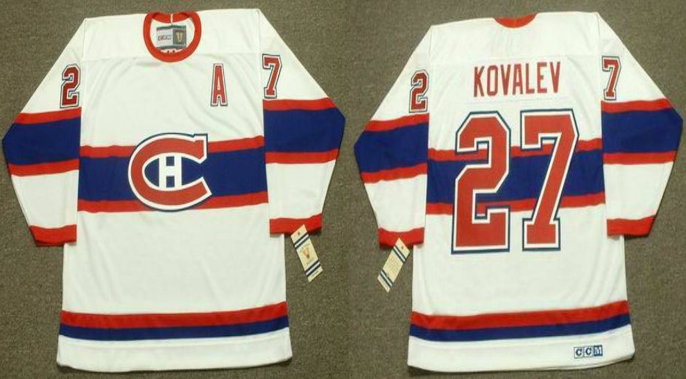 2019 Men Montreal Canadiens #27 Kovalev White CCM NHL jerseys